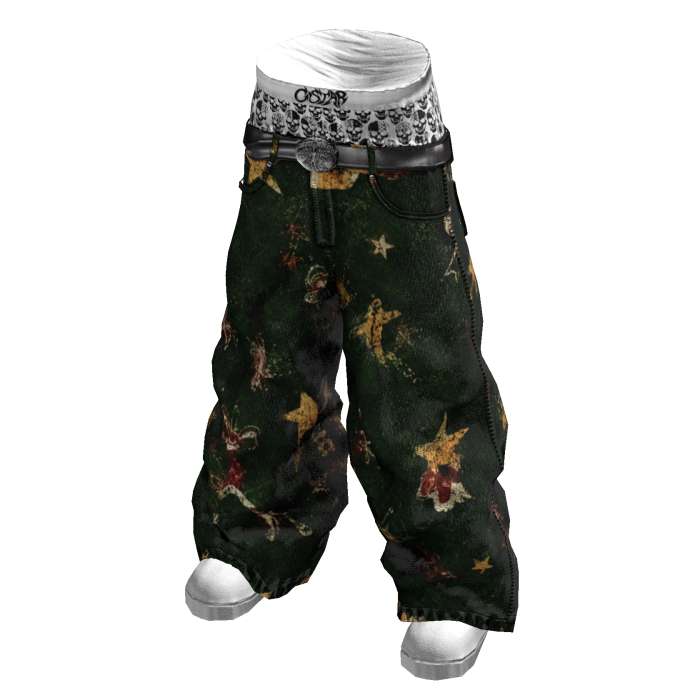 Saggy Skull Boxer Jeans