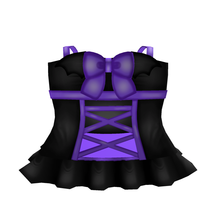 vestido roxo e preto com alça