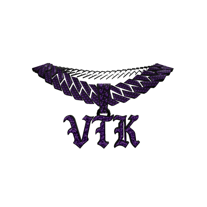 Purple diamond VTK chain
