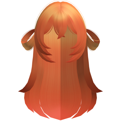 moe long fluffy side bun hair orange