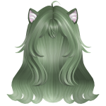 Green Hair w Cat Ears