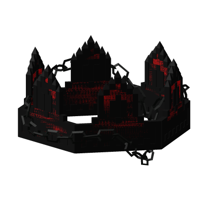 [GLITCH] Red Devil Chained Animated 8-Bit Crown Roblox item