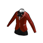 Cell shade anime uniform red and black