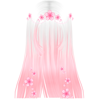 Glowy Sakura Princess Hime Cut (White&Pink) Roblox item