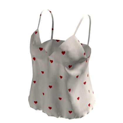 White Love Letter Heart Pajama Top Set thumbnail