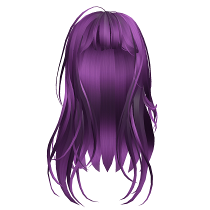 Loose Wavy Shiny Purple K-POP Hair thumbnail