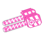 Cute Pink Dual Cartoony Chainsaw (waist)