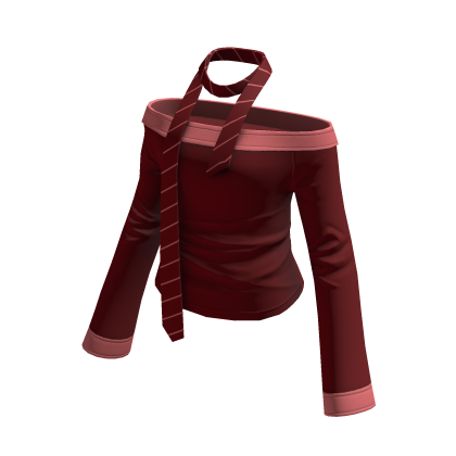 Off Shoulder Tie Top (Red)