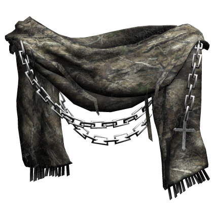 Grunge Forest Camo Distressed Neck Scarf