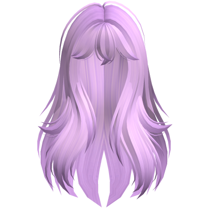 Fox Cute Long Messy Anime Loose Hair Light Purple Roblox item