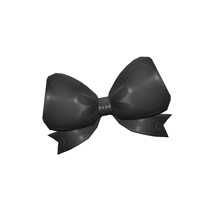 Shiny Black Hair Bowtie Roblox item