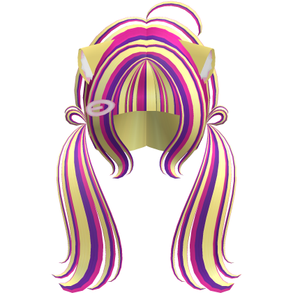 Cute Kitty Pigtails w/ Ears And Clip MLP Candace