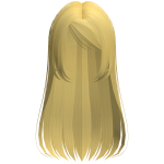 ♡ side swoop straight hair light yellow