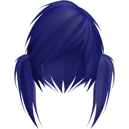 emo scene vkei dark blue moe pigtails