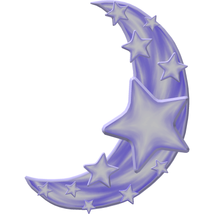 Purple Lunar Companion Crescent Star Cover (Addon) Roblox item