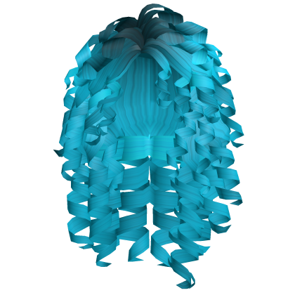 Cute Curly Hair (Cyan) Roblox item