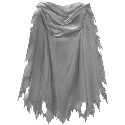 White Grim Reaper Torn Cape W Hood Roblox item