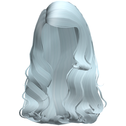 soft brushed-out doll waves (ash blue)