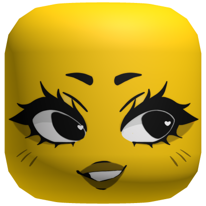 Cute Girl Shy Preppy Hearts Yellow Face Roblox item