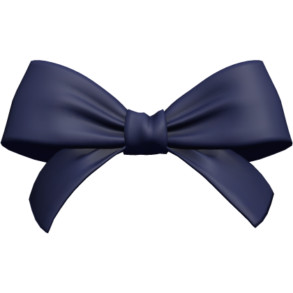 Dark Blue Coquette Oversized Hair Bow
