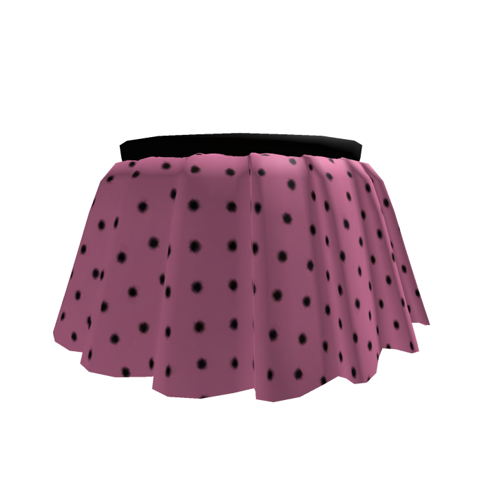 💗Pink Polka dot pleated skirt [short] [2.0]