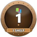 1 Shelf Completed! Roblox badge thumbnail