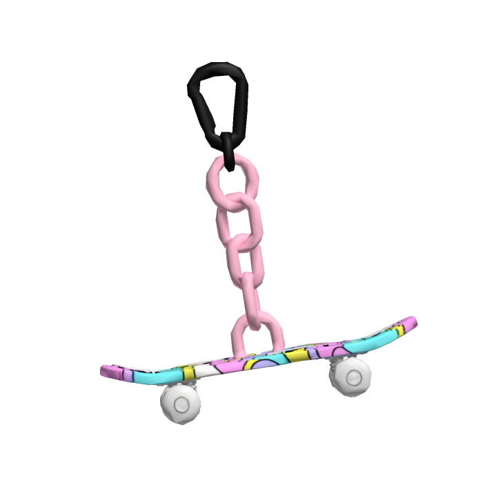 Skateboard Keychain
