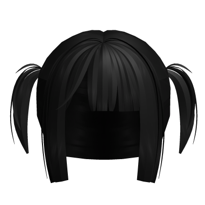 anime kawaii hime baby pigtails black