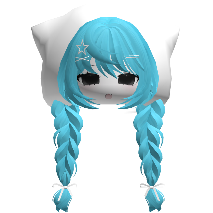 emo moe keri hair w anime girl face white blue