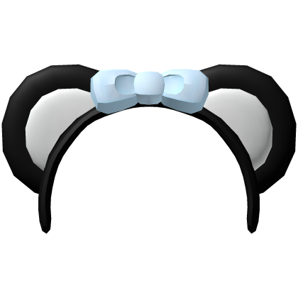♡ kawaii blue panda bear ear handband