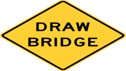 Drawbridge Ahead Sign Roblox decal