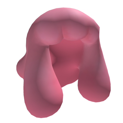 Reddish pink stylized slime blob hair