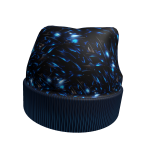 Blue and Black Cyber Crystal Beanie