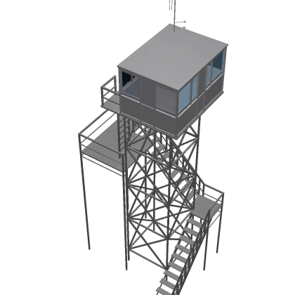 Modern Military Watch Tower Outpost Guard Base Arm