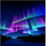 Aurora in the night