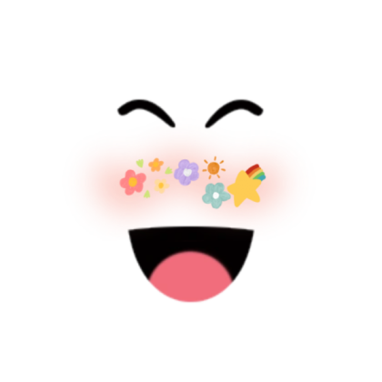 Soft aesthetic super super happy face Roblox decal