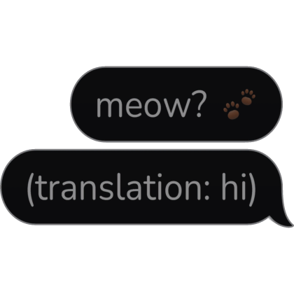 meow (translation hi) Text Bubble