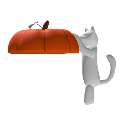 Cute Halloween Autumn Pumpkin with Black Cat 