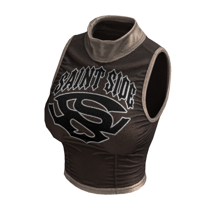 Sleeveless Y2K Top (Brown Beige)