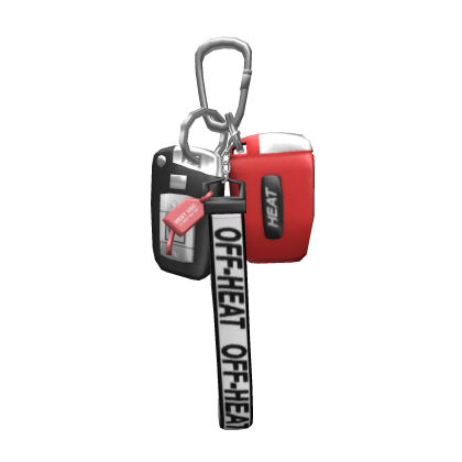 WHITE OFF-HEAT KEYCHAIN W KEYS thumbnail