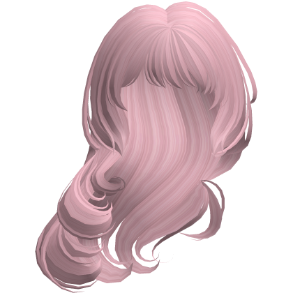 Elegant Side-Swept Pink Anime Hair