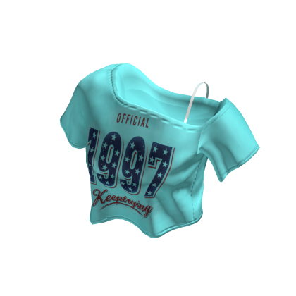 💜 Streetwear Off-Shoulder Crop Top_Sky blue thumbnail