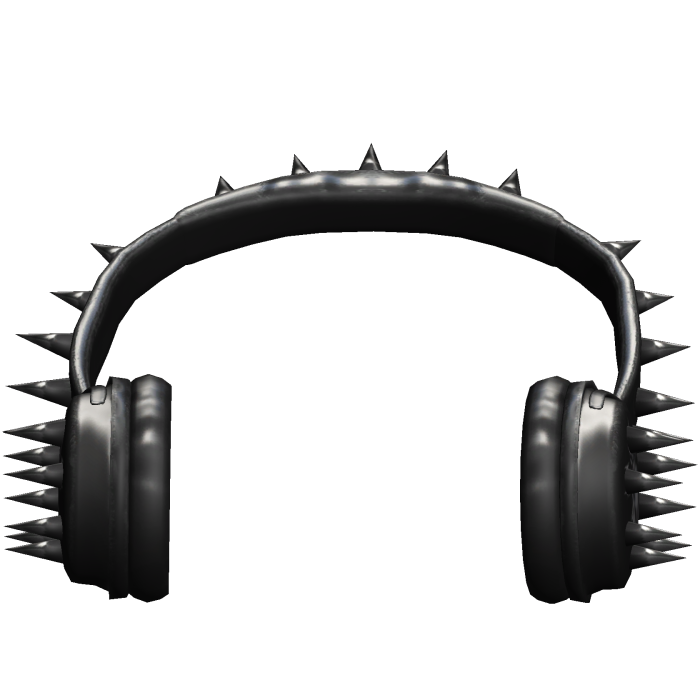 Black Spiky Emo Headphones (Neck)