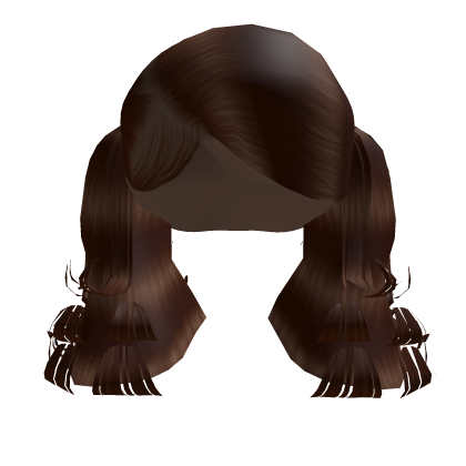 Swoop Pigtails w Curly Ends (Brown)