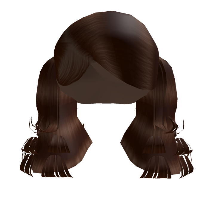 Swoop Pigtails w Curly Ends (Brown)