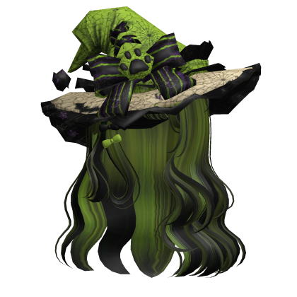 Green Kawaii Witch Halloween Hair