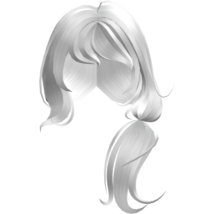 Cute Messy Anime Pigtail in White Roblox item