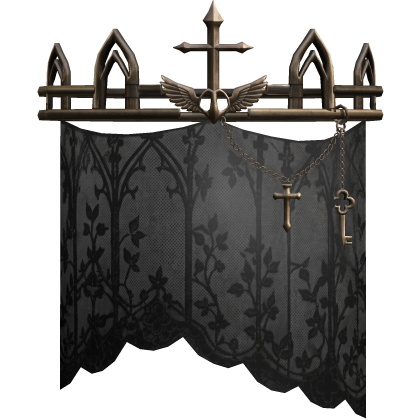 Black Goth Veil Crown