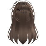 Messy Straight Cute Girl Hair Brunette