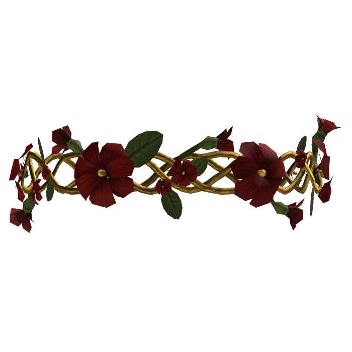 Red & Gold Flower Crown Tiara
